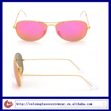 Professional design fashion aviator sunglasses with mirror lens